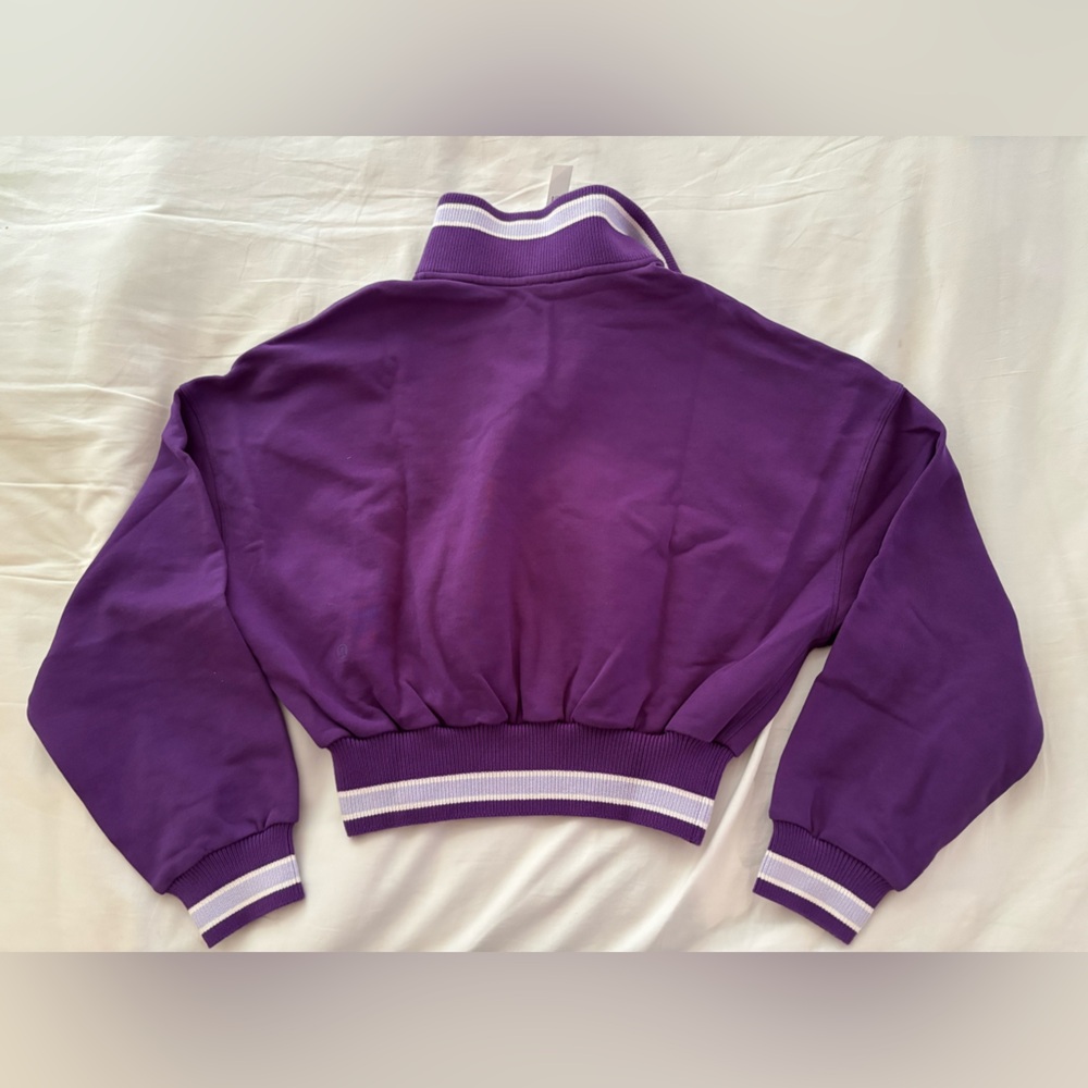 Lululemon Purple Striped Crop Top, NEW! - Picture 3 of 8